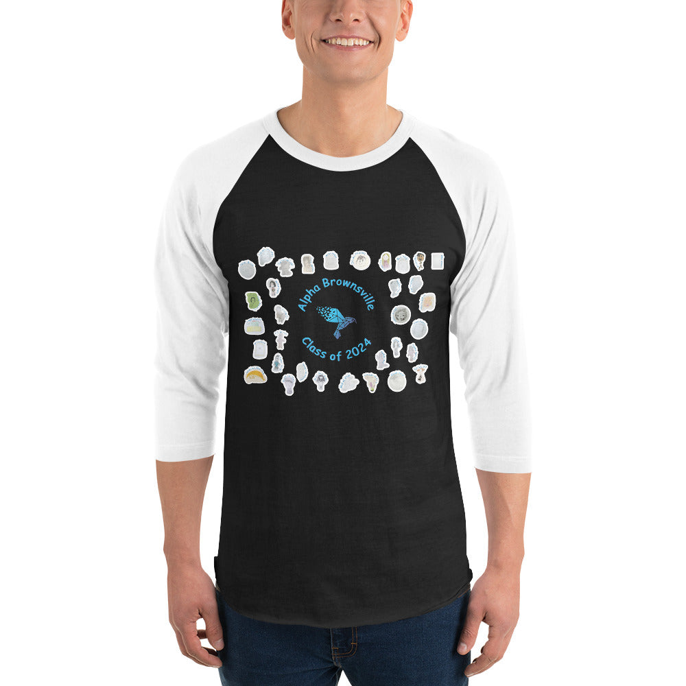 Alpha Class of 2024 3/4 sleeve raglan shirt