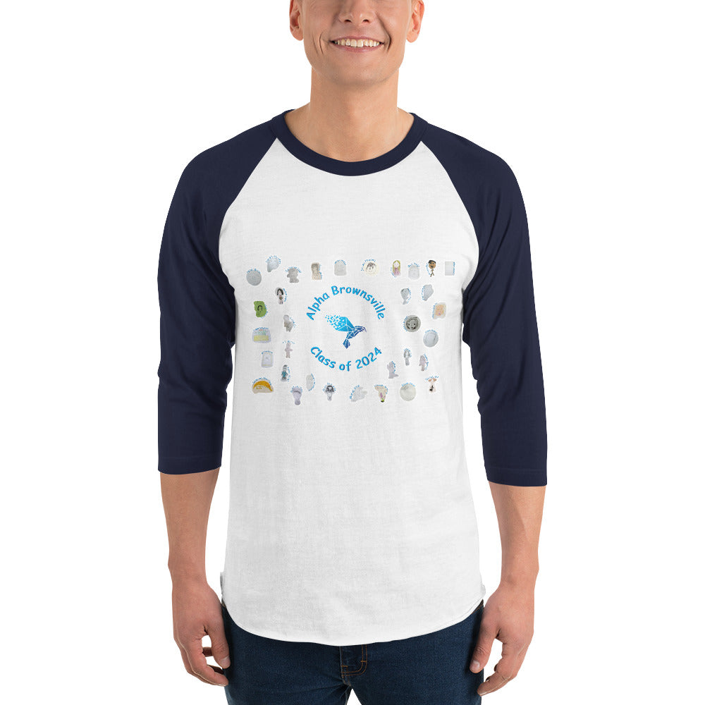 Alpha Class of 2024 3/4 sleeve raglan shirt