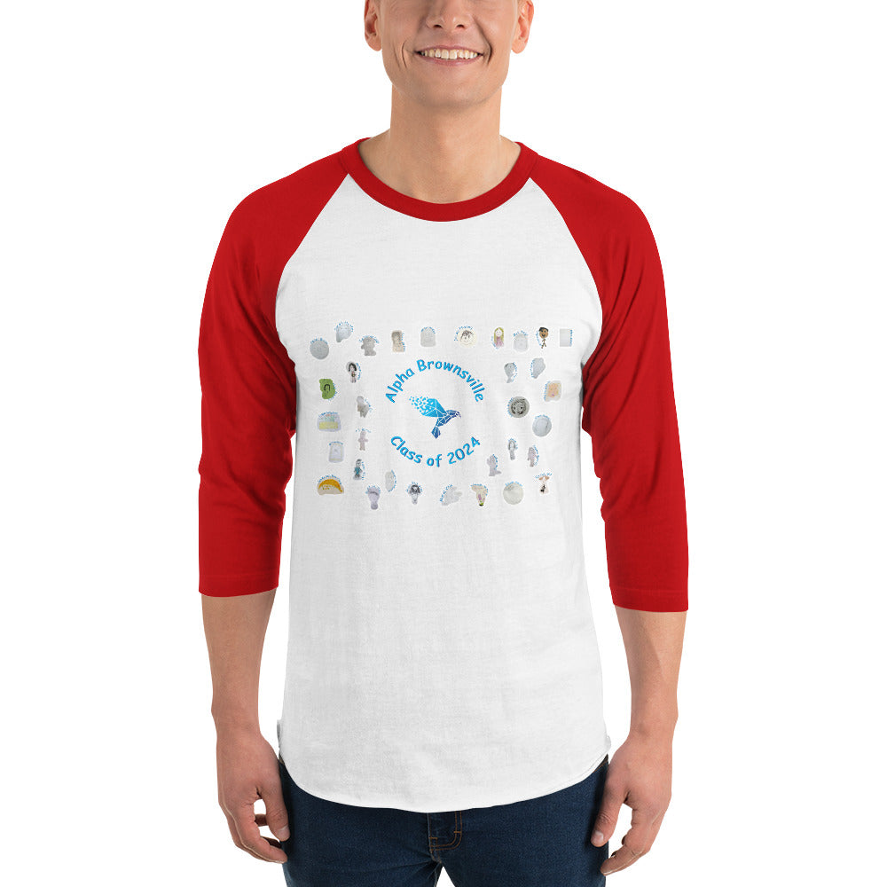 Alpha Class of 2024 3/4 sleeve raglan shirt