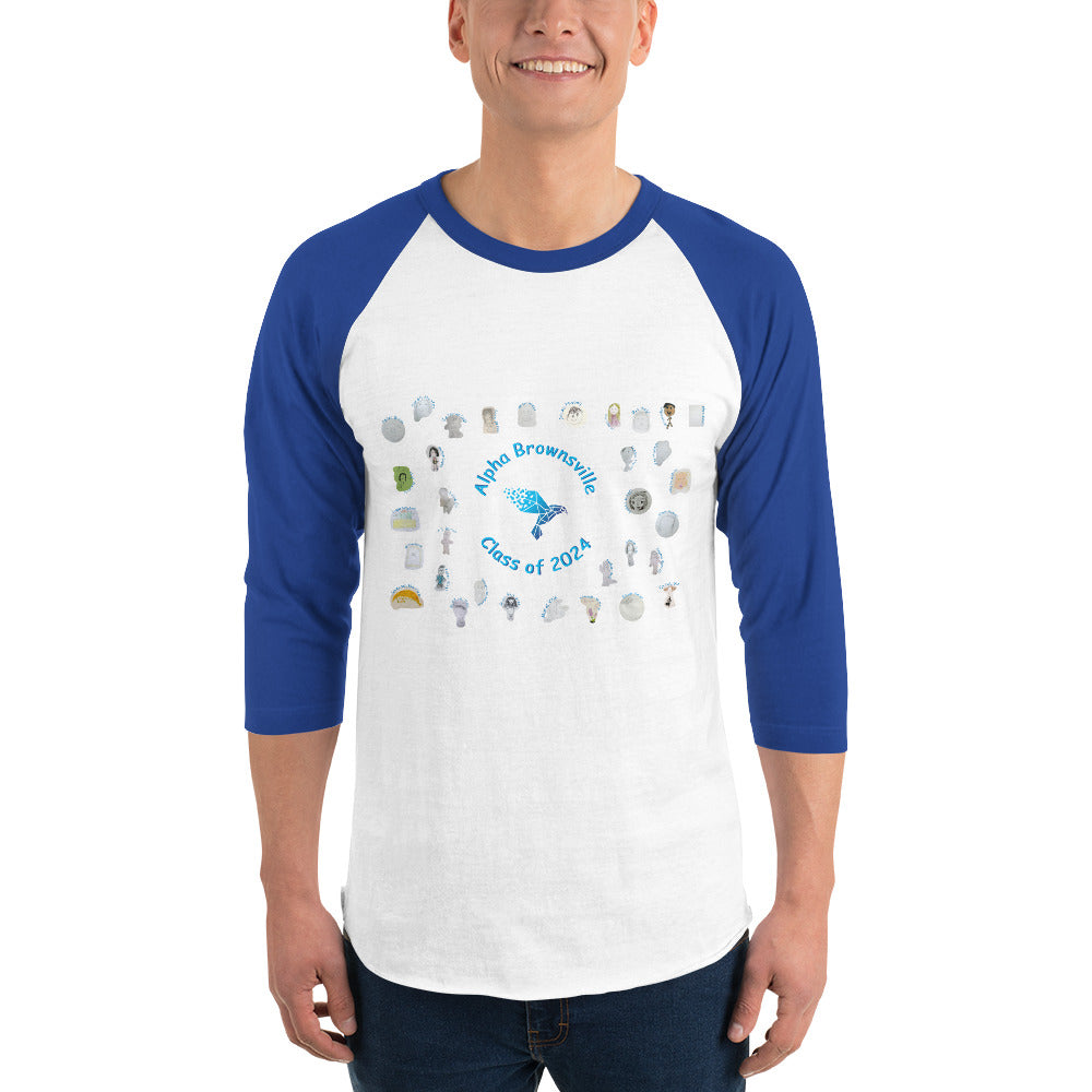 Alpha Class of 2024 3/4 sleeve raglan shirt